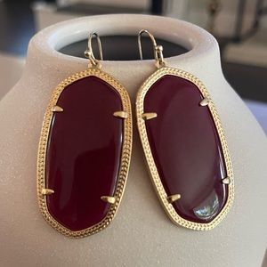 Kendra Scott Danielle Earrings in Maroon Jade